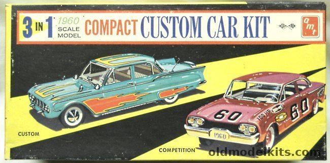 AMT 1/25 1960 Ford Falcon 3 in 1 Compact Custom Car Kit - Stock / Custom / Competition, 1060 plastic model kit
